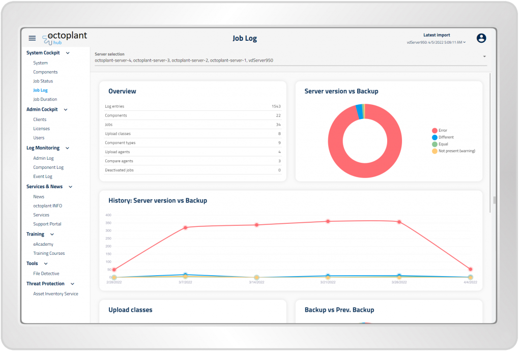 octoplant demo avec Job Log