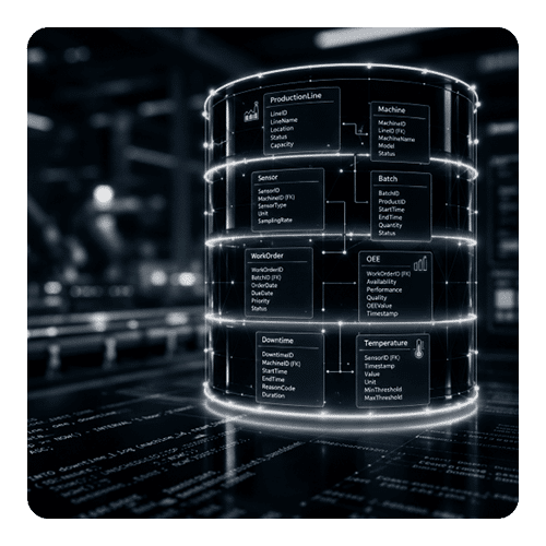 Procesdatabase til indsamling, lagring og distribution af data.