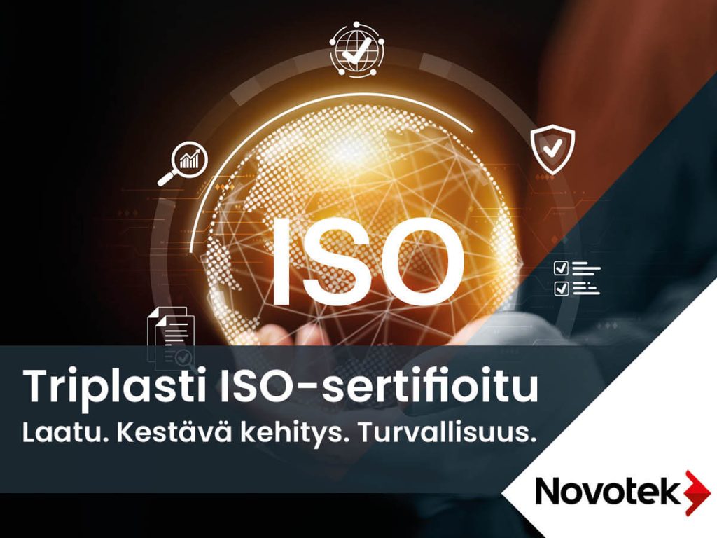 Novotek on saavuttanut 3 ISO sertifikaattia