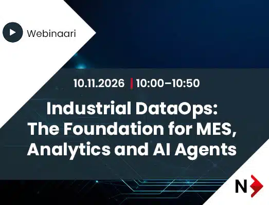 Novotekin webinaari 10.11.2026 klo 10:00–10:50: Industrial DataOps – The Foundation for MES, Analytics and AI Agents