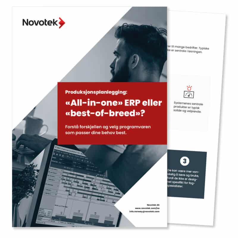 ERP eller produksjonsplanleggingssystem