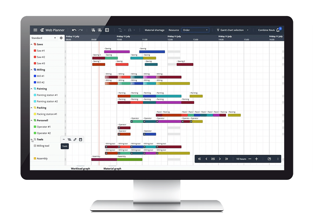 Proficy Scheduler software screen