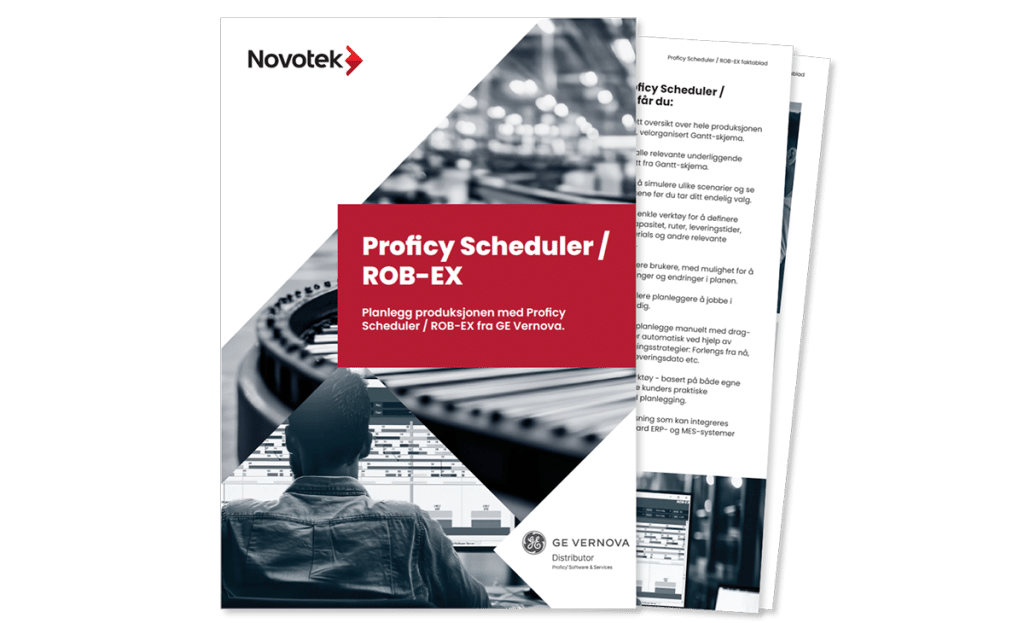 Proficy Scheduler faktablad