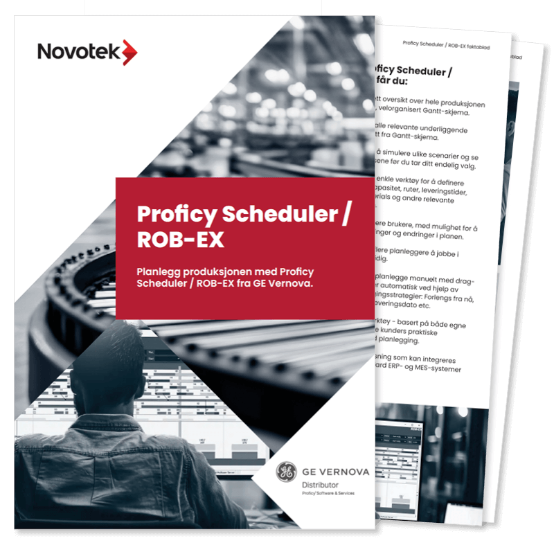 Proficy Scheduler / ROB-EX faktablad