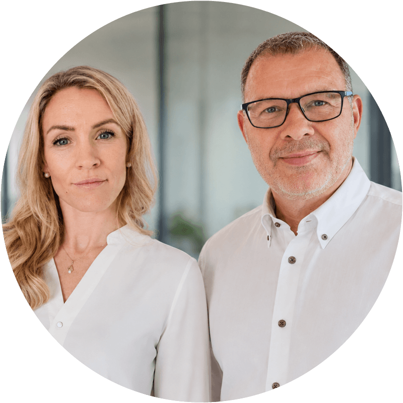 Portrett Gina Svingen og Petter Bjerkeli