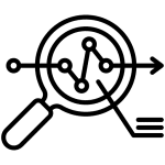 Sporbarhet og analyse ikon