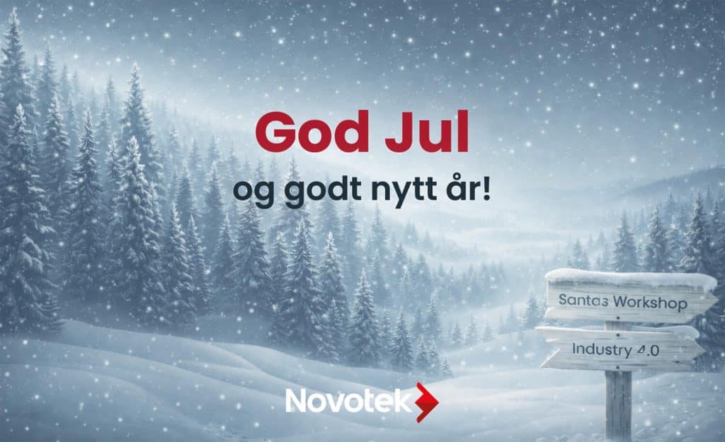 Julehilsen 2025 - nordisk snølandskap med god jul og godt nytt år.