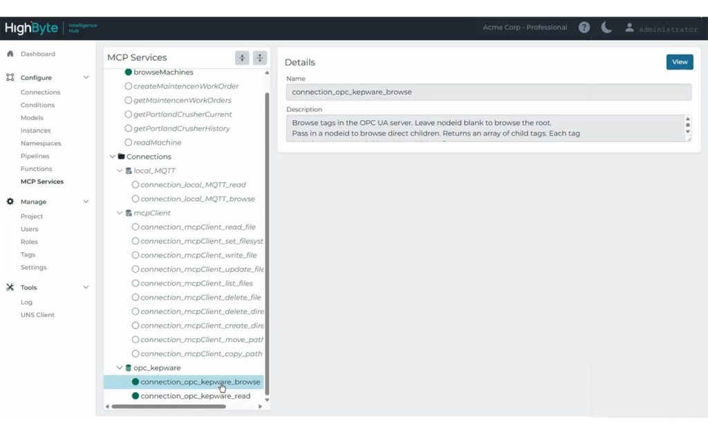 HighByte Intelligence Hub 4.3 MCP 