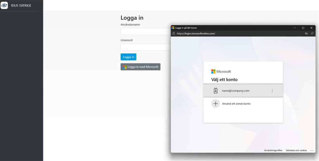 Idus Web autentisering.
