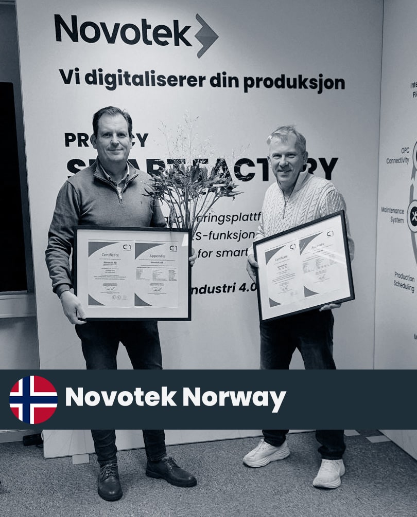 Novotek Norway Iso certification